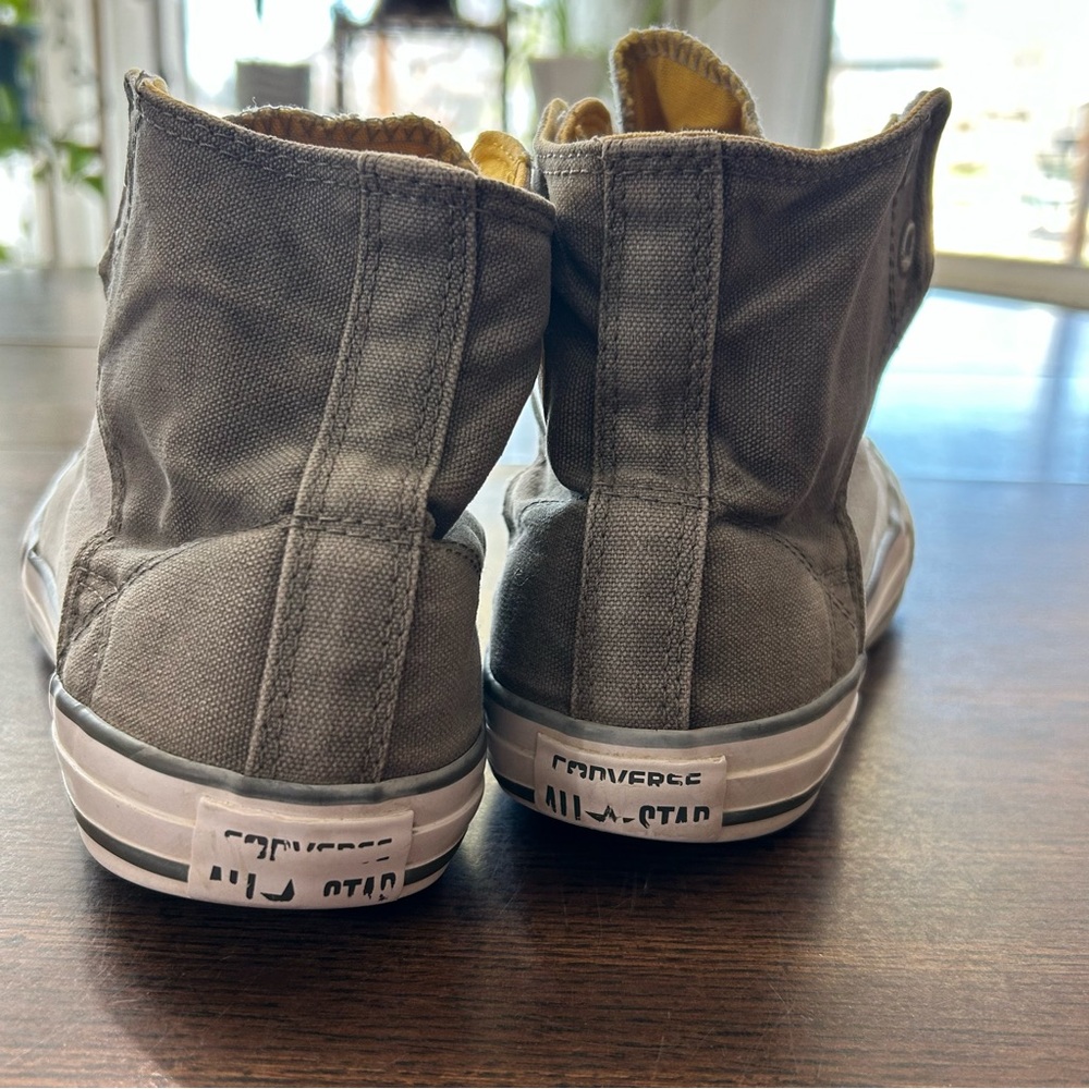 Converse‎ Gray and Yellow High-Top Sneakers Size 6.5 - Picture 11 of 16